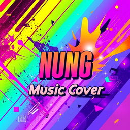 Create a vibrant and eye-catching music cover