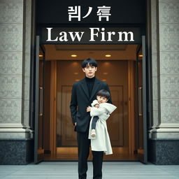 A cover featuring the entrance of a law firm as the background