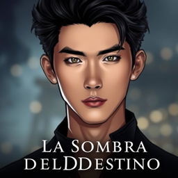 Portada de novela web titulada 'La Sombra del Destino', con tonos oscuros y románticos