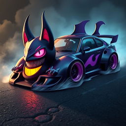 Create a custom R32 car inspired by Gengar from Pokémon