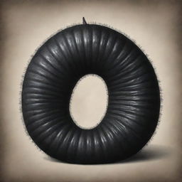 A colossal, dark worm with expressive, sorrowful eyes and curious faces etched into its sides