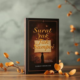 Create a book cover with the title 'Surat yang Tak Sampai'