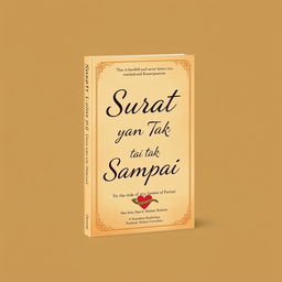 Create a book cover with the title 'Surat yang Tak Sampai'