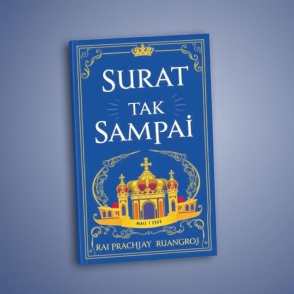 Create a book cover with the title 'Surat Yang Tak Sampai' and the author's name 'Rai Prachaya Ruangroj'