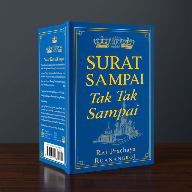 Create a book cover with the title 'Surat Yang Tak Sampai' and the author's name 'Rai Prachaya Ruangroj'