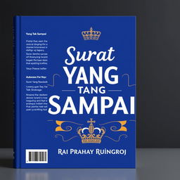 Create a book cover with the title 'Surat Yang Tak Sampai' and the author's name 'Rai Prachaya Ruangroj'