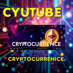 A captivating YouTube thumbnail about cryptocurrencies