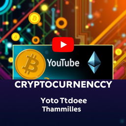 A captivating YouTube thumbnail about cryptocurrencies