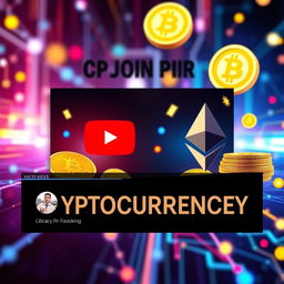 A captivating YouTube thumbnail about cryptocurrencies