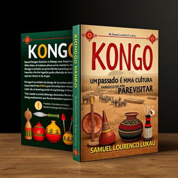 Create a book cover for 'KONGO: UM PASSADO E UMA CULTURA PARA REVISITAR' by Samuel Lourenço Lukau