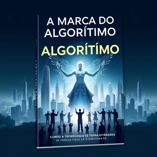 A book cover for 'A Marca do Algorítimo - Quando a Tecnologia se Torna a Nova Divindade'