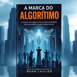 A book cover for 'A Marca do Algorítimo - Quando a Tecnologia se Torna a Nova Divindade'