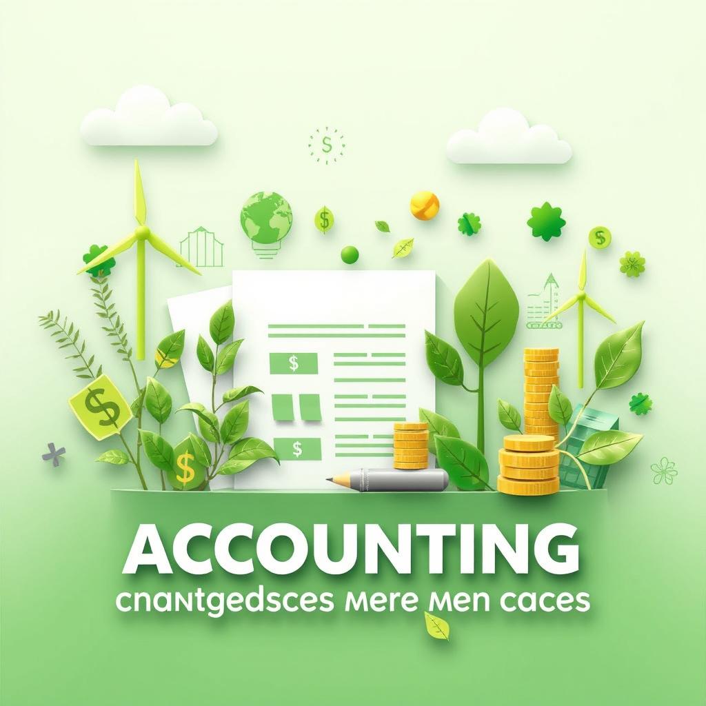 Create an image that represents sustainable management practices in accounting