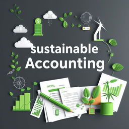 Create an image that represents sustainable management practices in accounting