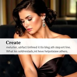 Create an image that emphasizes attractiveness and allure with a focus on style and elegance