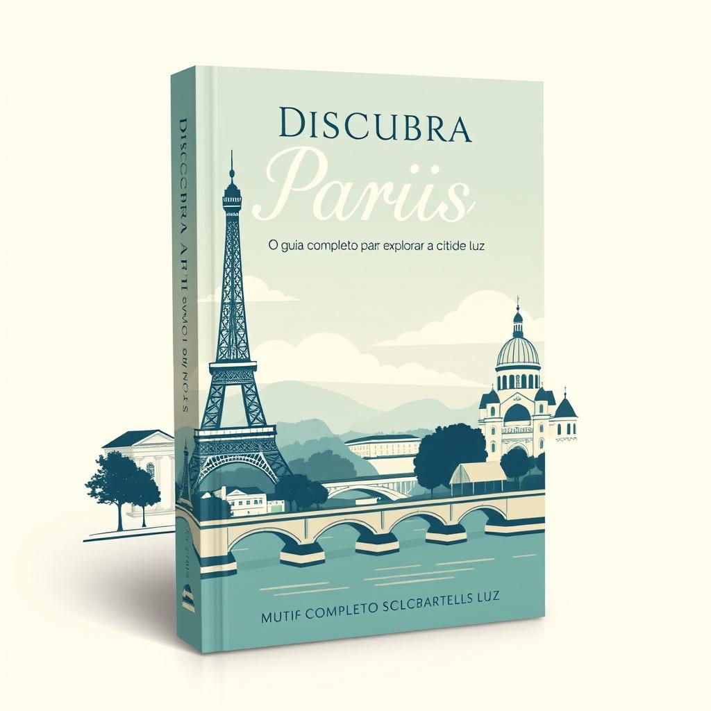 Create a book cover with the title: 'Descubra Paris: O Guia Completo Para Explorar a Cidade Luz'