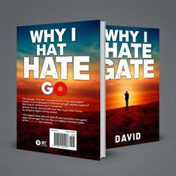 Design a book cover with the title 'Why I Hate God by David'