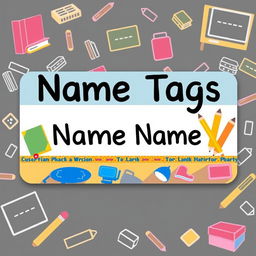 Create a name tag for a classroom