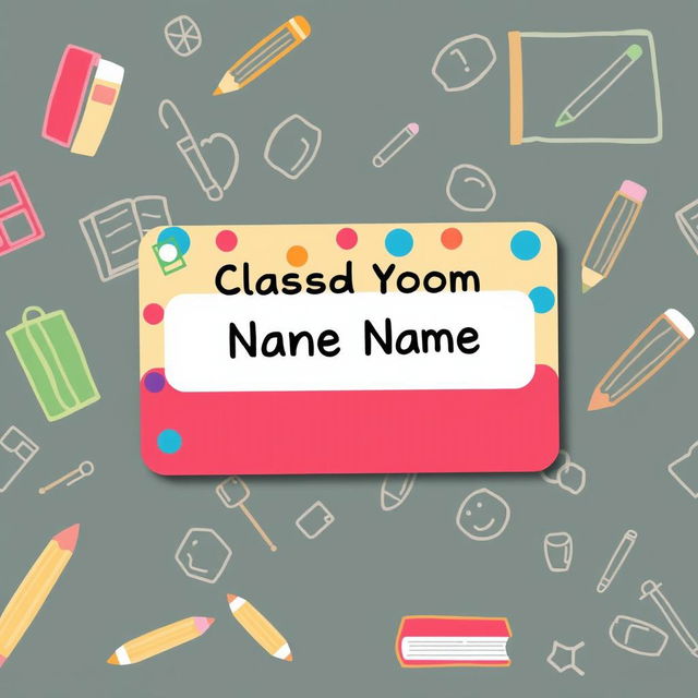 Create a name tag for a classroom