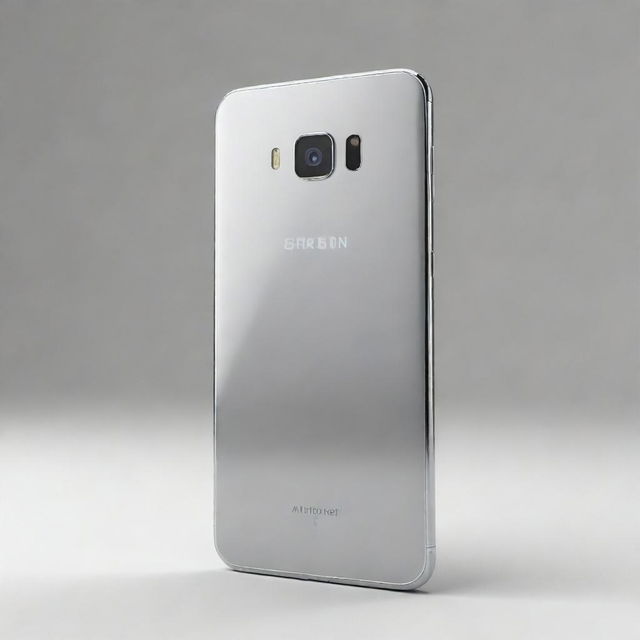 A modern, sleek smartphone with a crystal clear, high-definition display and a polished metal frame, glinting under a soft light.