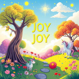 Create a vibrant, imaginative scene that sparks joy and creativity