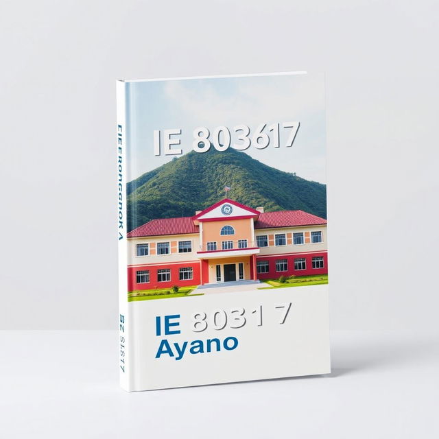 Create a book cover featuring the image of a school with the text 'IE 80316 Ayangay'