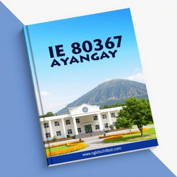 Create a book cover featuring the image of a school with the text 'IE 80316 Ayangay'