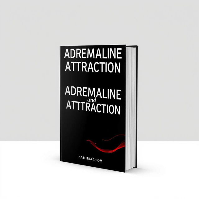 Create a book cover with the title 'Adrenaline and Attraction' in black