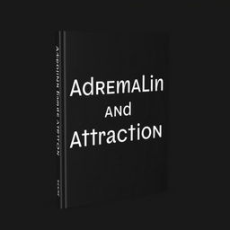 Create a book cover with the title 'Adrenaline and Attraction' in black