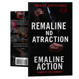 Create a book cover with the title 'Adrenaline and Attraction' that reflects a dark romance with a mafia theme