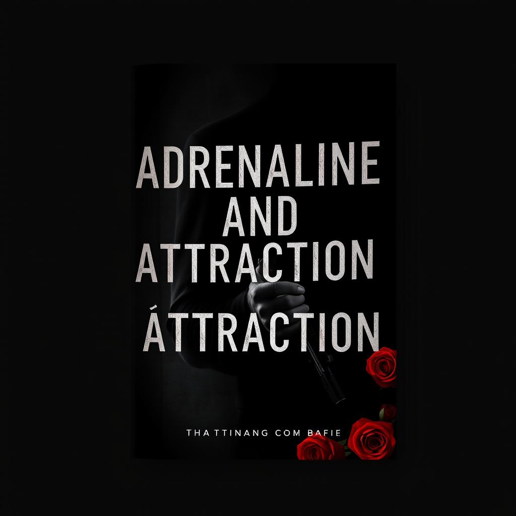 Create a book cover with the title 'Adrenaline and Attraction' that reflects a dark romance with a mafia theme