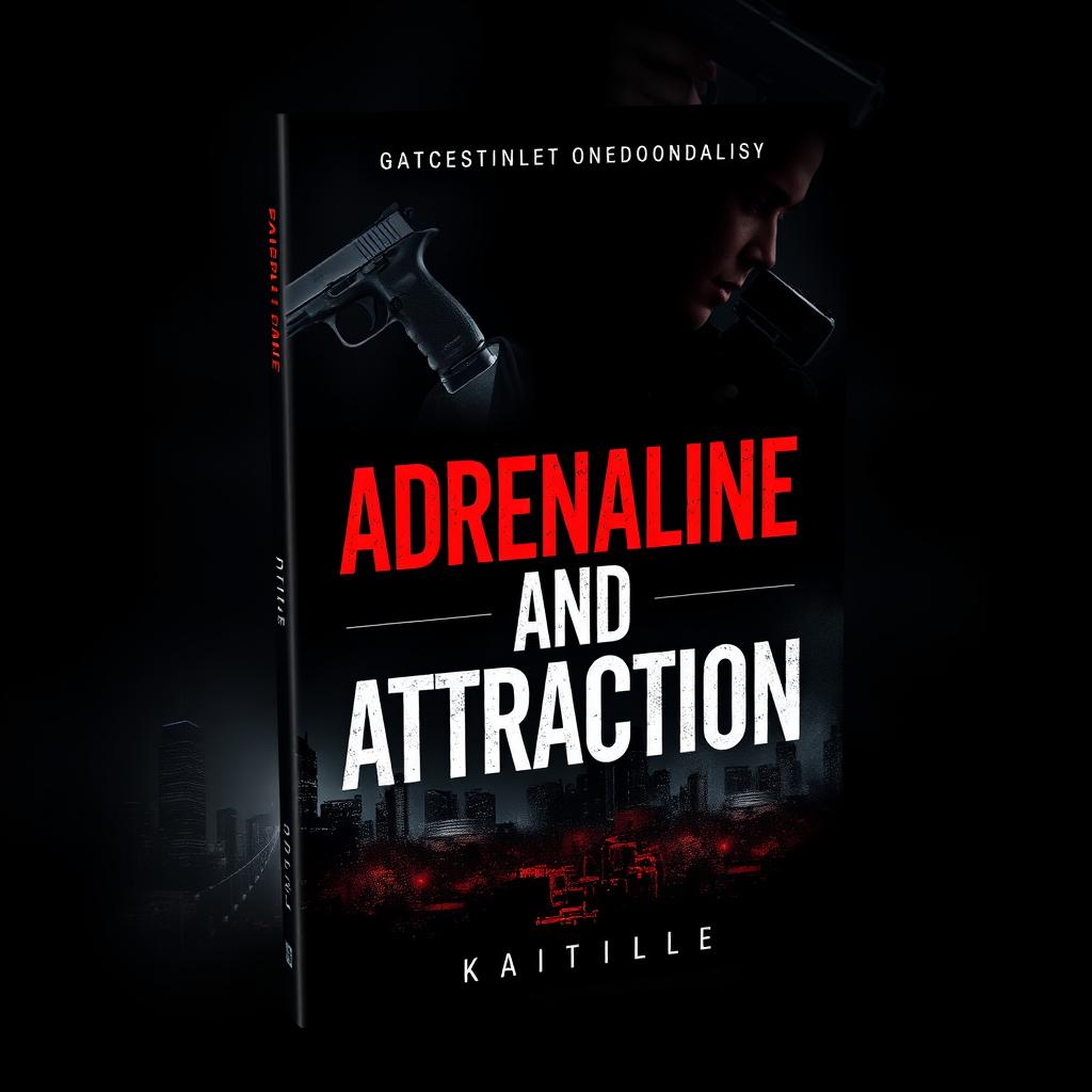 Create a book cover with the title 'Adrenaline and Attraction' that reflects a dark mafia theme