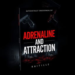 Create a book cover with the title 'Adrenaline and Attraction' that reflects a dark mafia theme