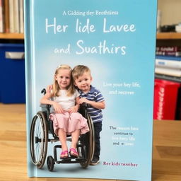 A book cover featuring a young girl in a wheelchair with her younger brother standing beside her