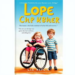 A book cover featuring a young girl in a wheelchair with her younger brother standing beside her