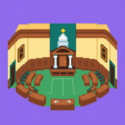 Create a pixel art emoji of a Senate chamber