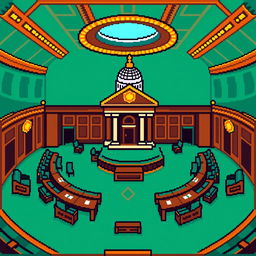 Create a pixel art emoji of a Senate chamber