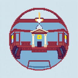 Create a pixel art emoji of a Senate chamber