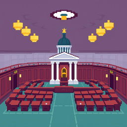 Create a pixel art emoji of a Senate chamber