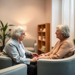 A psychological assistance area designed for senior citizens