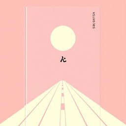 A minimalism book cover design for a Japanese prose works collection