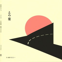 A minimalism book cover design for a Japanese prose works collection