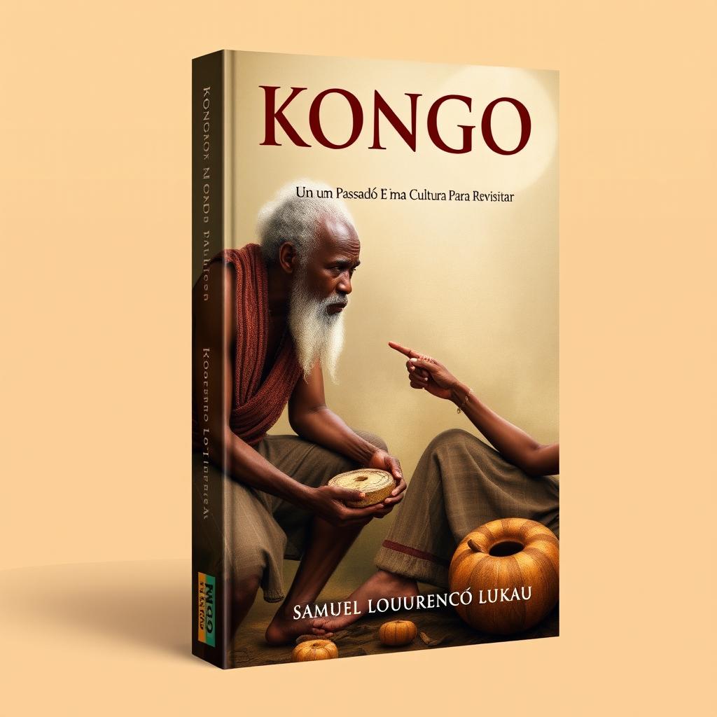 Create a book cover for 'KONGO: UM PASSADO E UMA CULTURA PARA REVISITAR' by Samuel Lourenço Lukau