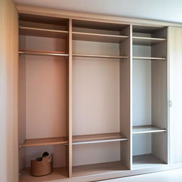 A spacious, stylish wardrobe positioned in a well-lit, cozy room