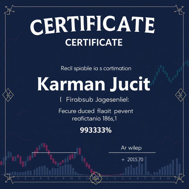 Create a certificate confirming that Karman Judit has completed the Forex basic level and passed the exam with a score of 93