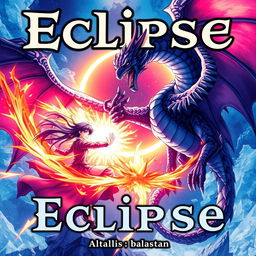 Create a vibrant and dynamic cover for a manga titled 'Eclipse'