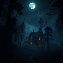 Design a movie poster for a horror film set in a dense forest