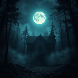 Design a movie poster for a horror film set in a dense forest