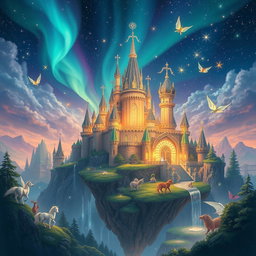 Create an image of a magical kingdom