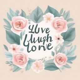 An inspirational and decorative image featuring the phrase 'Live Laugh Love' in elegant calligraphy